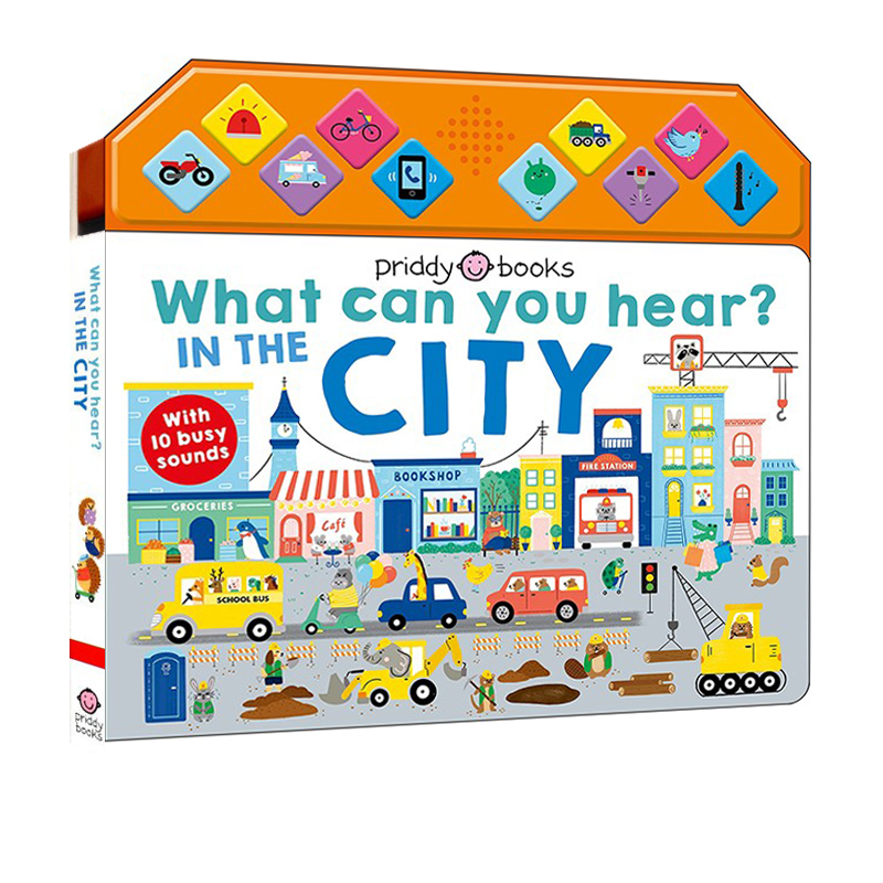 英文原版 What Can You Hear?: In The City 探索城市 Priddy Books 奇妙有声书 - 图3