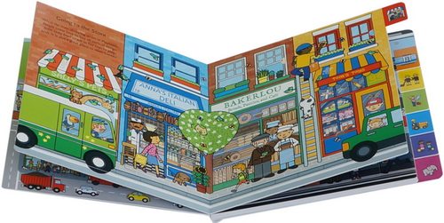 Playtown玩玩镇系列 Farm/Airport/Construction/Playtown Emergency 4册合售 边玩边学 幼儿启蒙绘本童书 纸板翻翻书 交通工具 - 图2