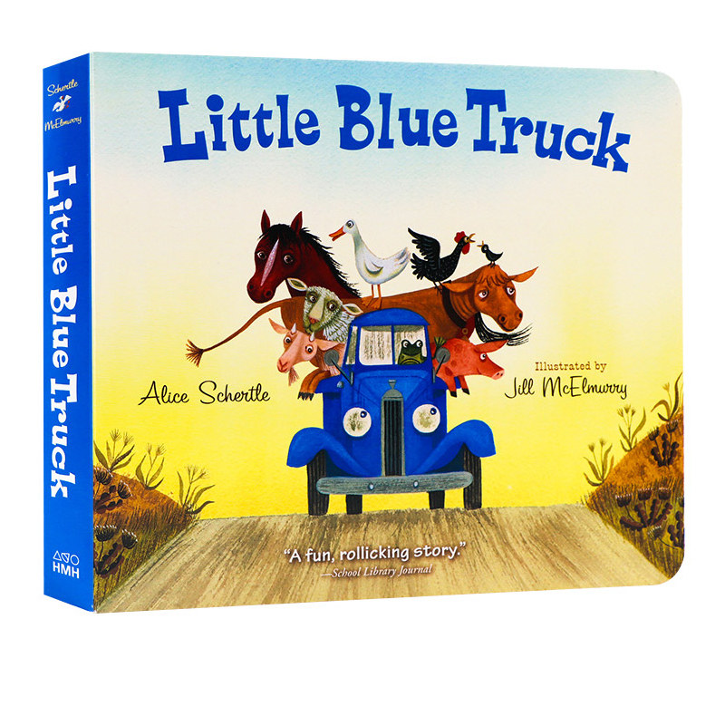 预售 英文原版 Little Blue Truck 蓝色小卡车纸板书 交通工具认知 美国儿童图书馆协会推荐绘阅读 亲子共读英语启蒙童书