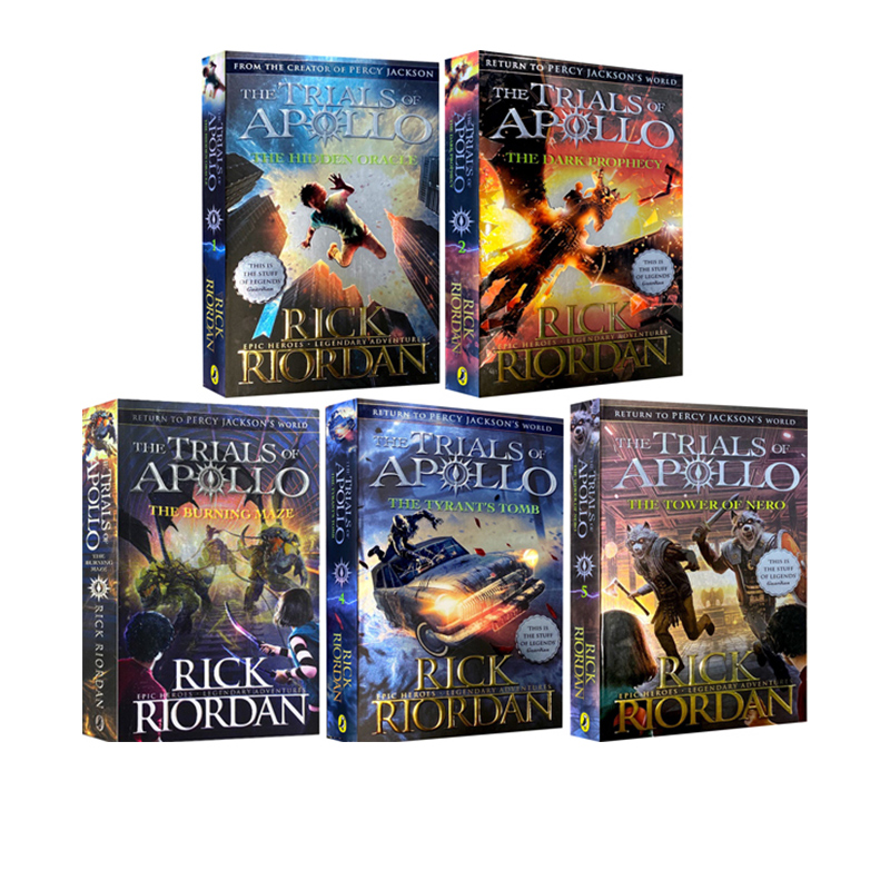 第五季5部曲 波西杰克逊阿波罗的审判 Rick Riordan The Trials of Apollo 5册 Hidden Oracle 英文原版小说 percy Jackson - 图3