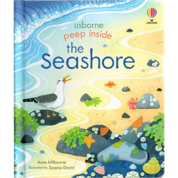 Usborne Peep Inside the Seashore 偷偷看里面系列 海岸 英文原版洞洞书 儿童启蒙纸板机关翻翻书 边玩边学 尤斯伯恩