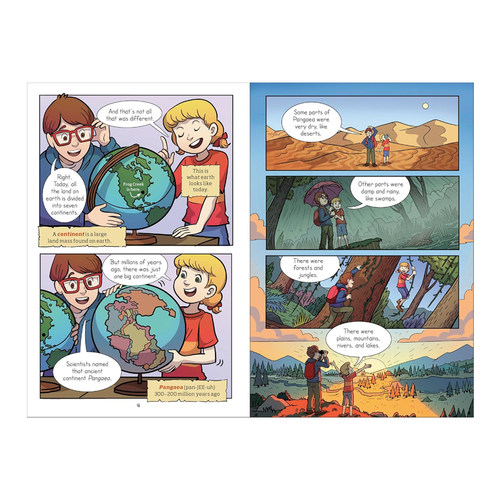 神奇树屋小百科漫画版#1 Magic Tree House Fact Tracker Graphic Novel #1: Dinosaurs 儿童科幻全彩漫画 - 图2