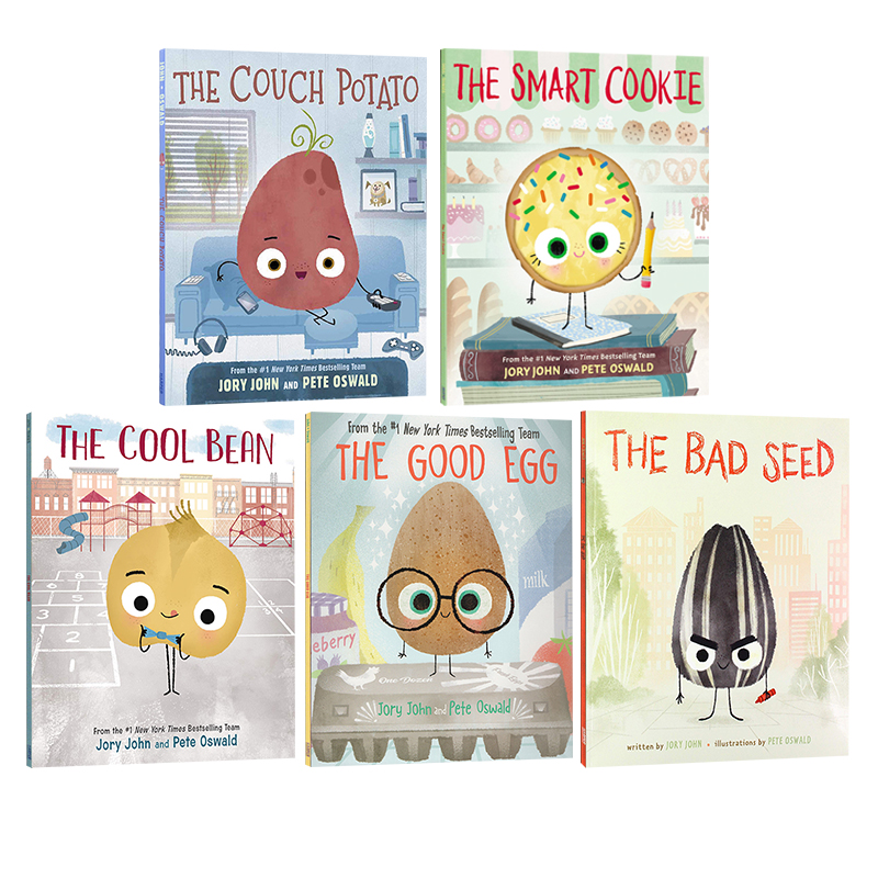 【自营】英文原版5册 The Bad Seed/Good Egg/Cool Bean/ Couch Potato 优良蛋/坏种子/酷豆子 趣味图画故事书启蒙绘本 Jory John - 图3