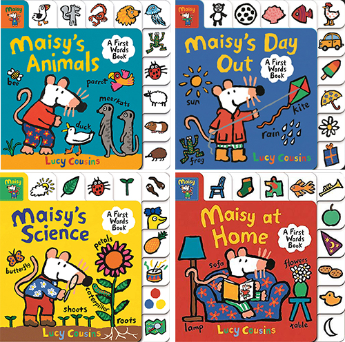 英文原版 Maisy's First Words Book Collection 小鼠波波小百科单词标签书4册Maisy's Animals/Home/Science/Day Out 低幼启蒙 - 图0