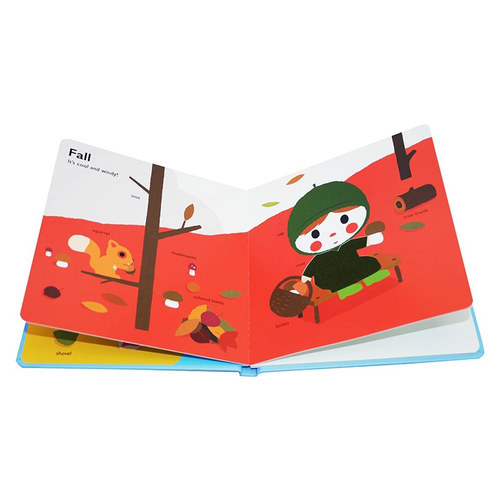 英文原版绘本 My First Touch and Feel Seasons 纸板触摸书 Xavier Deneux 幼儿启蒙早教认知 Twirl法国艺术品牌 - 图1