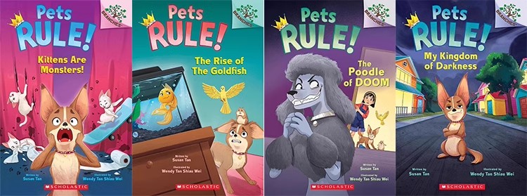 英文原版 Pets Rule 宠物统治 4册 Scholastic Branches 学乐大树系列 儿童桥梁章节书 英语课外阅读分级读物 - 图0