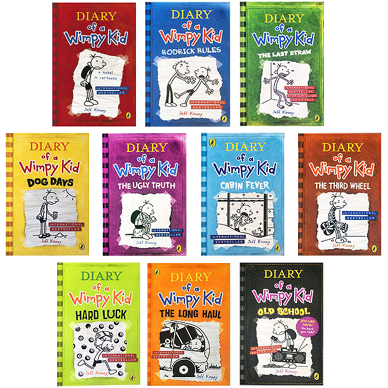 小屁孩日记英文原版 Diary of a Wimpy Kid 小屁孩日记1-18册 Jeff Kinney  儿童英语小说小学生课外读物幽默漫画章节书