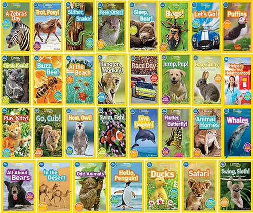 入门级123阶段 美国国家地理分级阅读 National Geographic kids Pre Readers 儿童科普百科全彩版 初级起步动物系列分级阅读绘本 - 图0