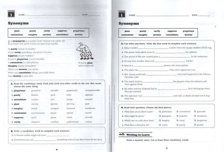 【自营】孩子需要知道240个单词 240 Vocabulary Words Kids Need to Know 6册合售 英文原版学乐儿童学习 Scholastic学乐练习册 - 图2
