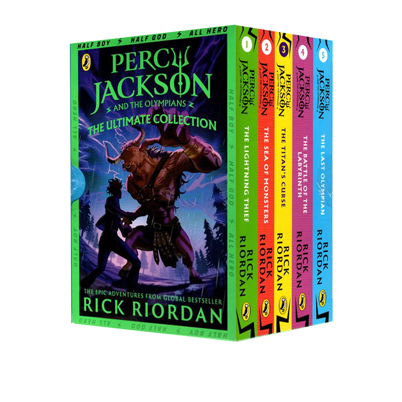 第一季五部曲 Percy Jackson波西杰克逊与神火之盗全1-5册 The Lightning Thief希腊神话冒险 Rick Riorda英文原版小说-图3