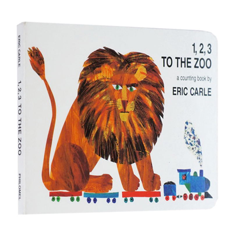 英文原版绘本 123 to the Zoo 纸板 Eric Carle 艾瑞卡尔卡爷爷吴敏兰书单 数字动物园儿童启蒙认知