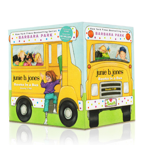 朱尼琼斯校园日记 1-28册盒装 Junie B.Jones 芭芭拉儿童文学 Barbara Park 英文原版章节桥梁书 Books in a Bus - 图1