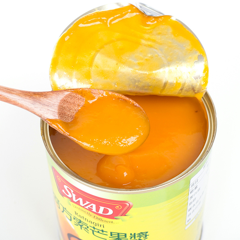 India food印度进口甜品原料SWAD阿方索芒果浆商用Mango pulp850g - 图0