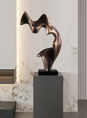 轻奢现代抽象树脂雕塑摆件创意