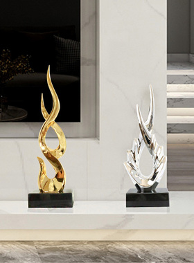 电镀雕塑节节高升创意艺术摆件