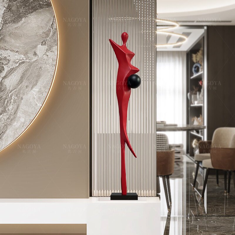 抽象人物细长雕塑摆件客厅入户轻奢高挡客厅玄关酒店落地装饰品,淘宝优惠券,粉丝福利购,淘宝优惠卷