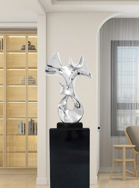 树脂电镀轻奢酒店样板间玄关