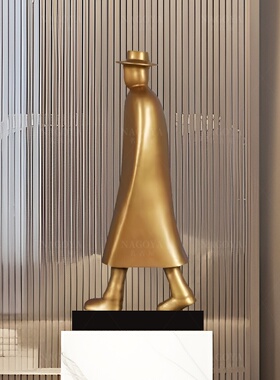 现代玄关艺术抽象人物细长大摆件