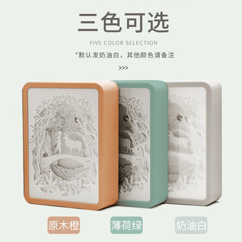 居也光影纸雕灯diy材料成品中国古风生日礼物来图定制剪纸灯电池 - 图0