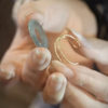 Purely natural A-grade old blue water jade jade plain ring women's ring jade ring running ring concentric ring