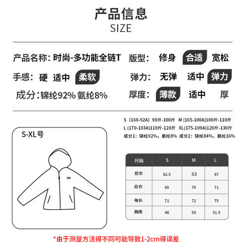 HOII/后益明星同款防晒衣彩虹拉链女夏季紫外线冰感透气运动速干 - 图3