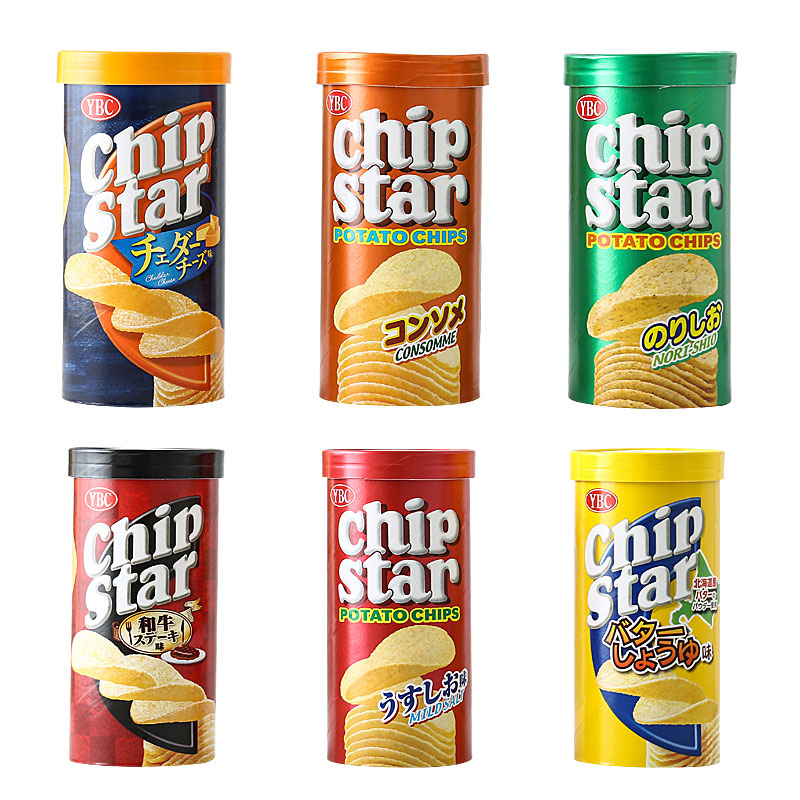 现货日本零食YBC chip star原味海苔浓汤芝士洋葱味薄脆桶装薯片 - 图3