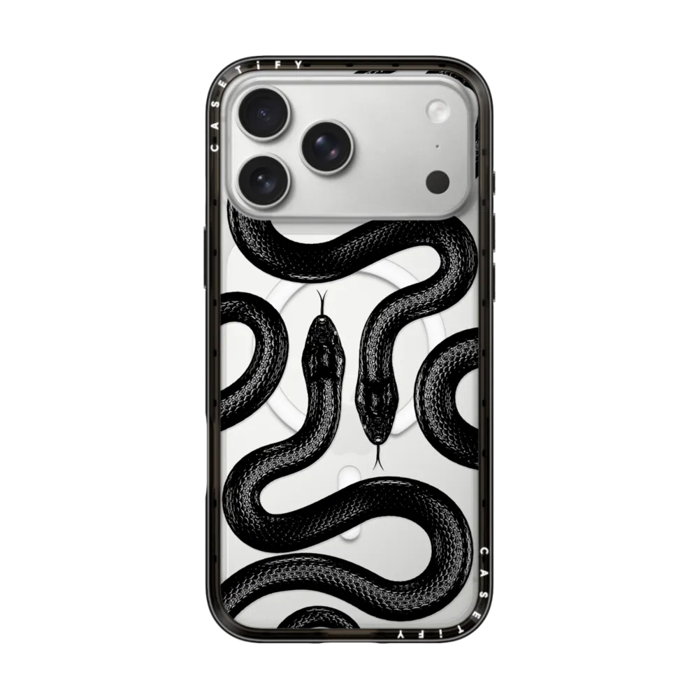 现货casetify黑色王蛇适用苹果iPhone16/17 Pro Max高级感时尚手机壳 香港潮牌14情侣17 air艺术时尚15保护套