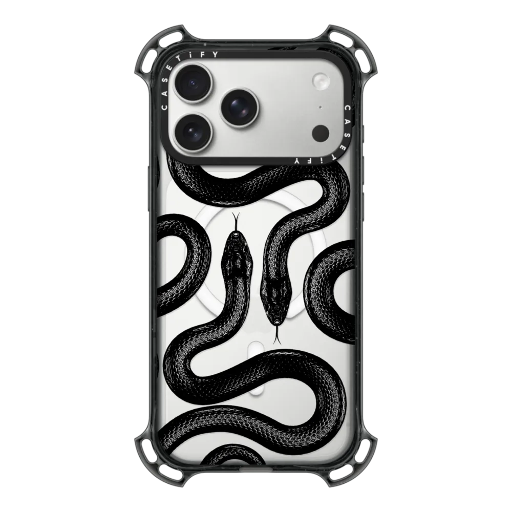 现货casetify黑色王蛇适用苹果iPhone16/17 Pro Max高级感时尚手机壳 香港潮牌14情侣17 air艺术时尚15保护套