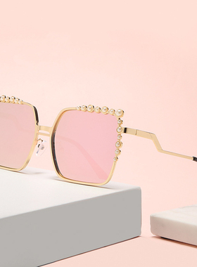 墨镜时尚风珍珠太阳镜吴谨言同款