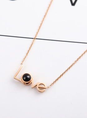 项链女INS网红抖音情侣钛钢