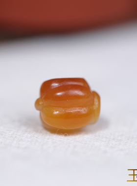 玉奕黄玉籽料手链CAS认证