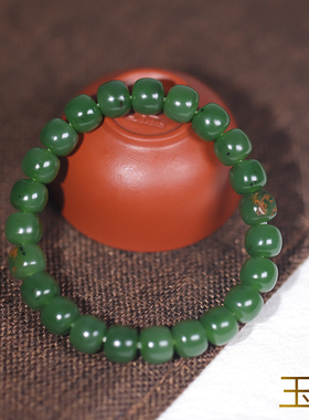 玉作新疆和田玉籽料碧玉老型珠