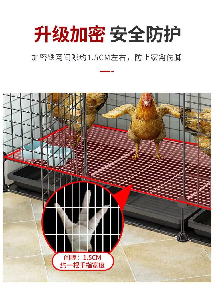 宠物鸡笼子家用室外特大号加密网网片室内喂小鸡养芦丁鸡防鼠鸡舍-图3