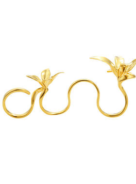 黄铜镀14K金手工雕琢纯手工打磨