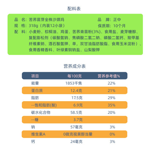 正中大凉山苦荞沙琪玛无糖精食品糖尿人专用店糖人粗粮零食代餐控 - 图1