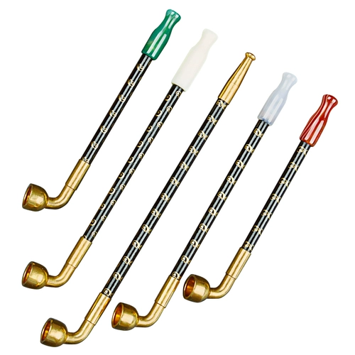 Мужская старомодная курительная трубка ручной работы, латунный агатовый мундштук