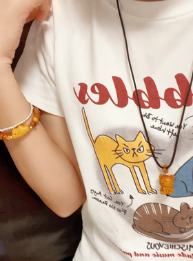 （快乐小云）芭比檀木云朵陈化老料崖柏手链s925银链3mm