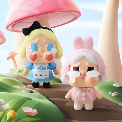 POPMART泡泡玛特CRYBABY眼泪工厂系列搪胶脸毛绒盲盒潮流 - 图2