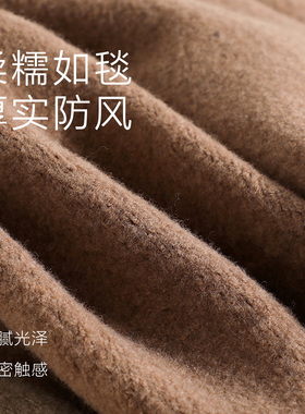 秋冬驼色条纹流苏加厚保暖披肩