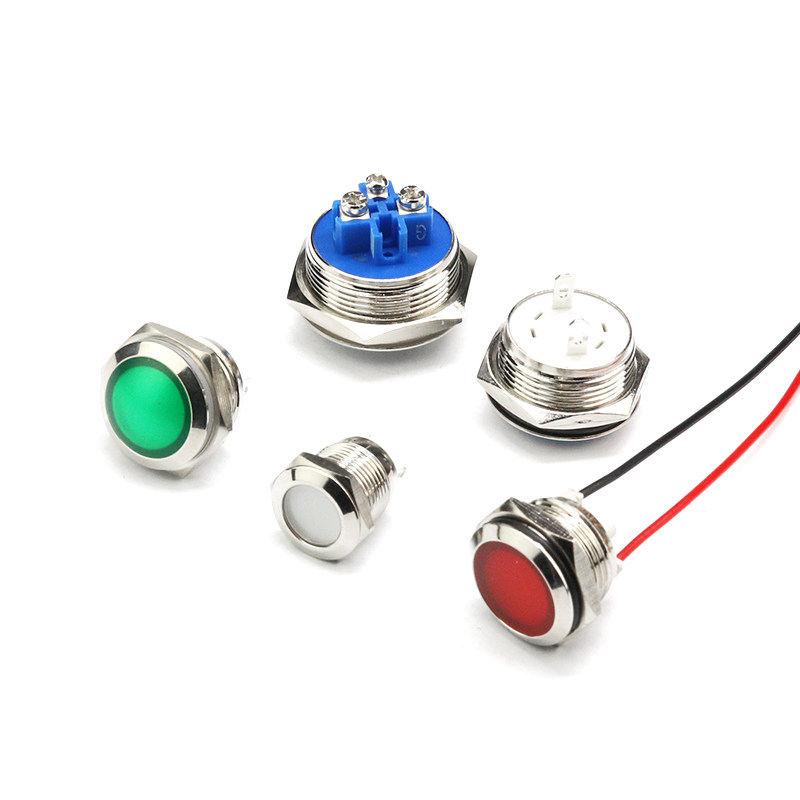 金属指示灯短款12/16/19/22防水6V12V24V配电箱信号灯,淘宝优惠券,粉丝福利购,淘宝优惠卷