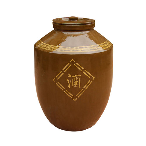 酒坛子家用密封窖藏存泡酒坛酒罐老式土陶空酒壶50/100斤陶瓷酒缸 - 图3