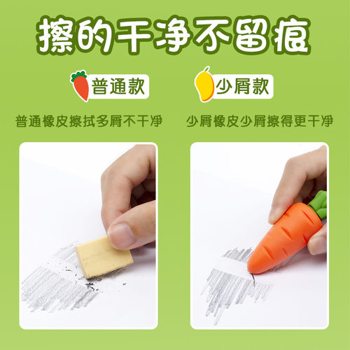 超大水果橡皮擦小学生专用像皮擦巨无霸象皮创意卡通可爱儿童胡萝卜大像皮无屑不留痕擦字成线幼儿园文具用品 - 图1