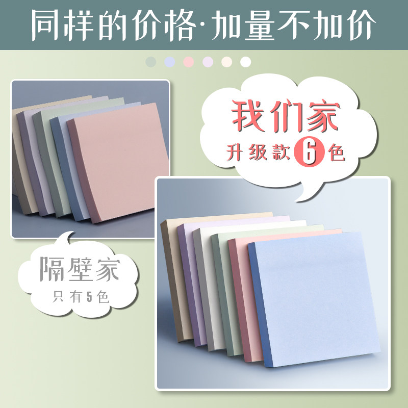 便利贴纸粘性便签纸本办公室高颜值学生用考研标记标签贴小条索引贴简约ins风可撕可粘便条学习纸n次贴书签贴_虎窝淘