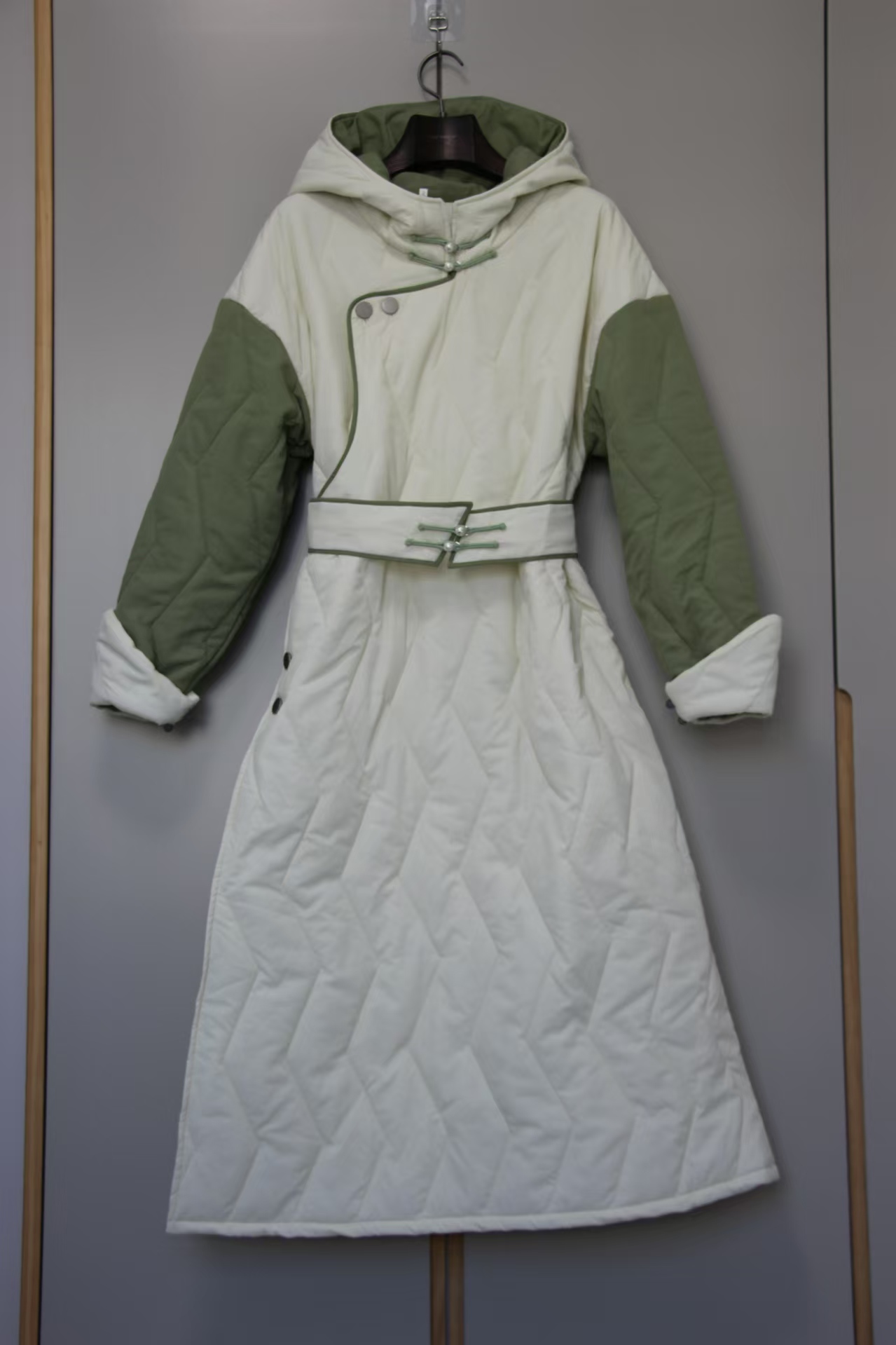 蒙古族长款棉服女冬季新款蒙古民族风棉袄外套蒙古袍棉衣棉款新品 - 图1