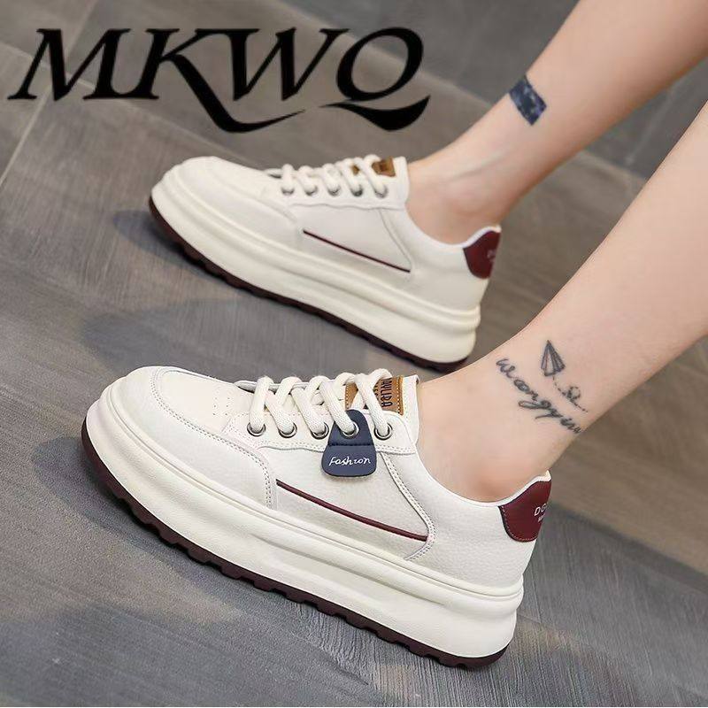 软皮小白鞋女2025春季新款板鞋ins百搭显脚小超火运动休闲鞋春款,淘宝优惠券,粉丝福利购,淘宝优惠卷