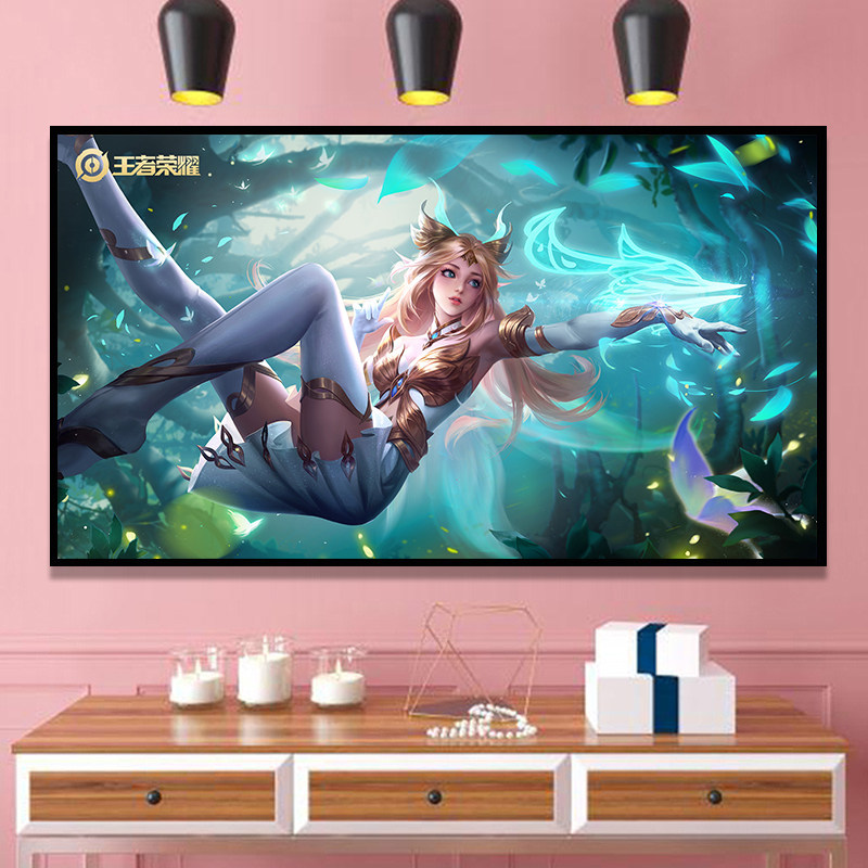 高清印花十字绣艾琳女武神新款线绣王者荣耀皮肤卡通贴满砖钻石画
