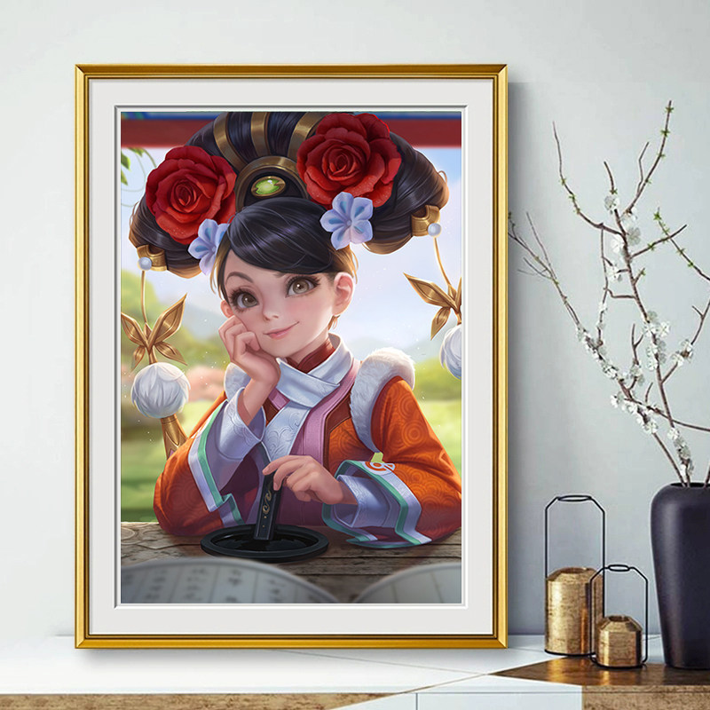 安琪拉如懿十字绣王者荣耀皮肤新款客厅卧室小幅卡通满砖5d钻石画