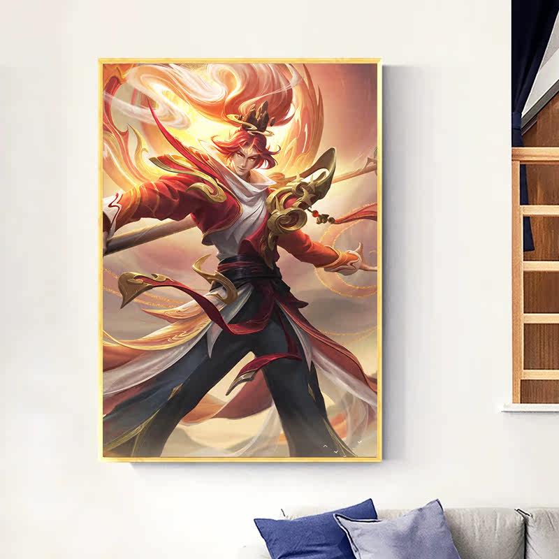 韩信飞衡十字绣竖版王者荣耀皮肤新款简单线绣小幅贴满砖5d钻石画