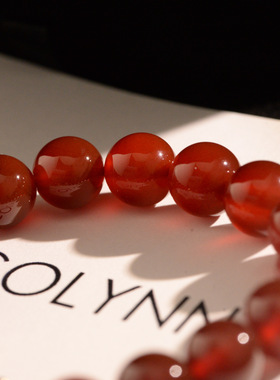 colynn蔻琳恩幸运方深红色手链