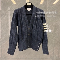 6-fold small carp Italian TB Thom Browne Tom Brown male and female wool knit cardiolor